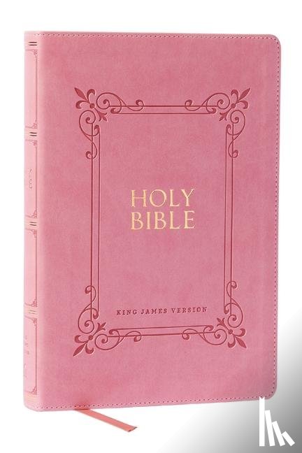 Thomas Nelson - KJV Holy Bible: Large Print with 53,000 Center-Column Cross References, Pink Leathersoft, Red Letter, Comfort Print: King James Version