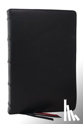 Thomas Nelson - NKJV Bible: Single-Column Verse-By-Verse W/ 72,000 Cross-References, Black Goatskin Leather, Premier Collection, Comfort Print: New King James Version