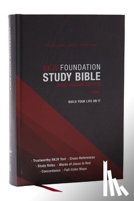 Thomas Nelson - NKJV Foundation Study Bible, Wide-Margin, Black Hardcover, Red Letter