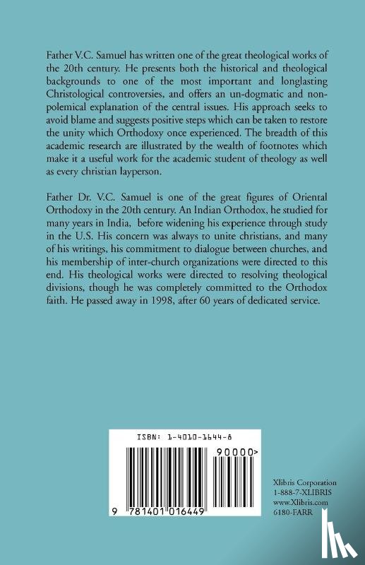 Samuel, V C - The Council of Chalcedon Re-Examined