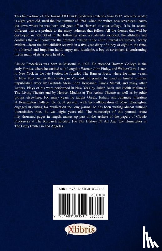 Fredericks, Claude - The Journal of Claude Fredericks