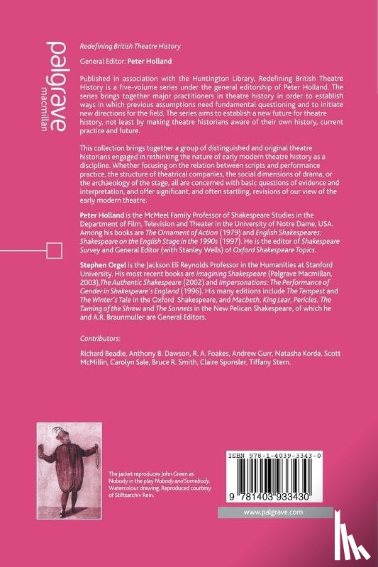  - From Script to Stage in Early Modern England