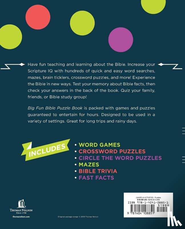 Thomas Nelson - Big Fun Bible Puzzle Book
