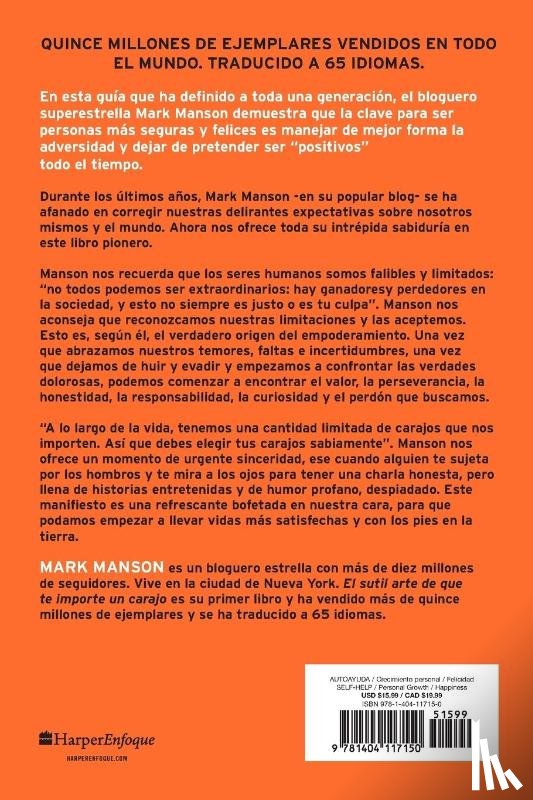 Manson, Mark - El Sutil arte de que te importe un caraj* - Segunda Edicion