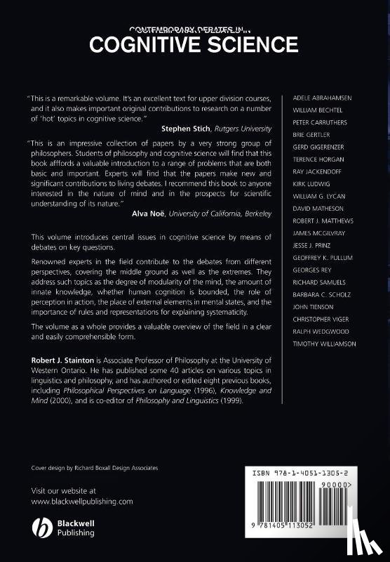  - Contemporary Debates in Cognitive Science