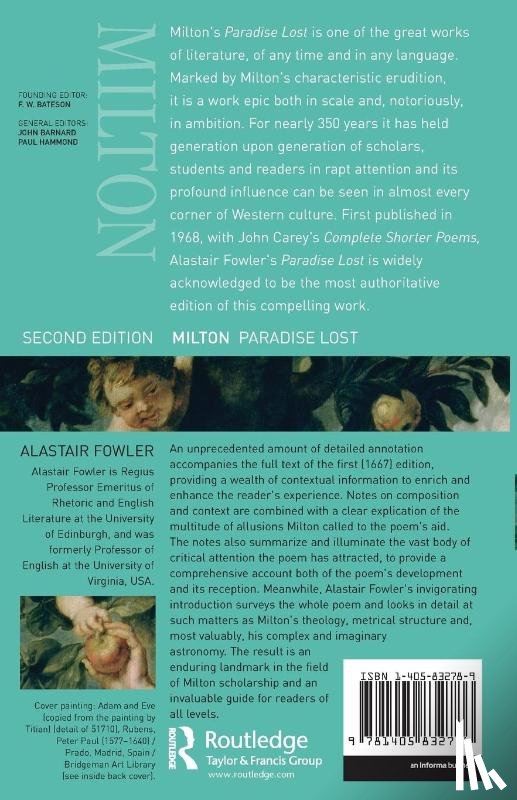 Fowler, Alastair - Milton: Paradise Lost (re-issue)