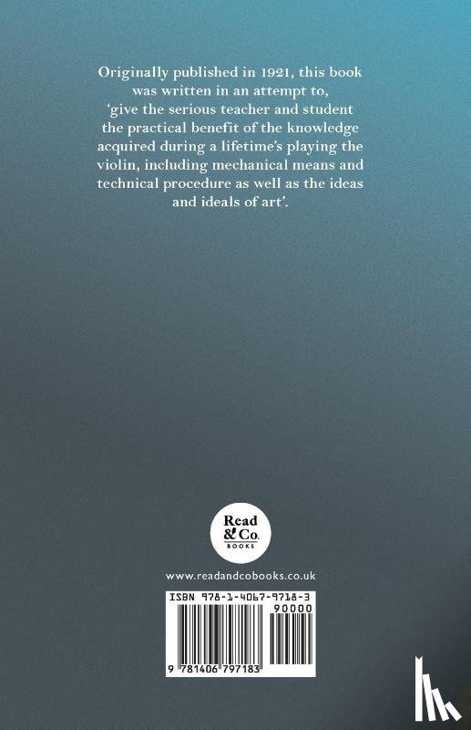 Auer, Leopold - Violin Playing As I Teach It