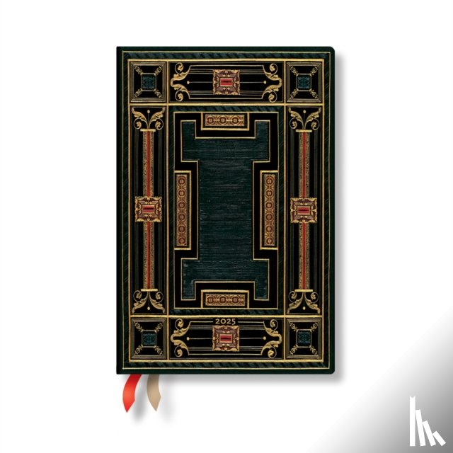 Paperblanks - Onyx (Asterales) Mini 12-month Day-at-a-time Hardback Dayplanner 2025 (Elastic Band Closure)