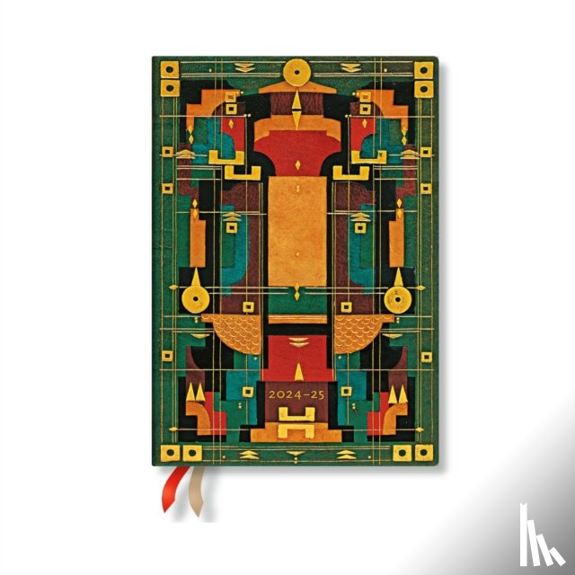 Paperblanks - Lion’s Den (Sybil Pye Bindings) Mini 12-month Horizontal Hardback Dayplanner 2025 (Elastic Band Closure)