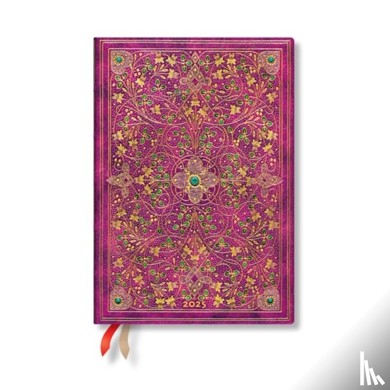 Paperblanks - Diamond Jubilee (Sangorski & Sutcliffe) Midi 12-month Day-at-a-time Hardback Dayplanner 2025 (Elastic Band Closure)