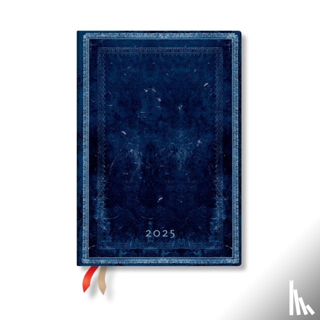 Paperblanks - Inkblot (Old Leather Collection) Midi 12-month Horizontal Hardback Dayplanner 2025 (Elastic Band Closure)