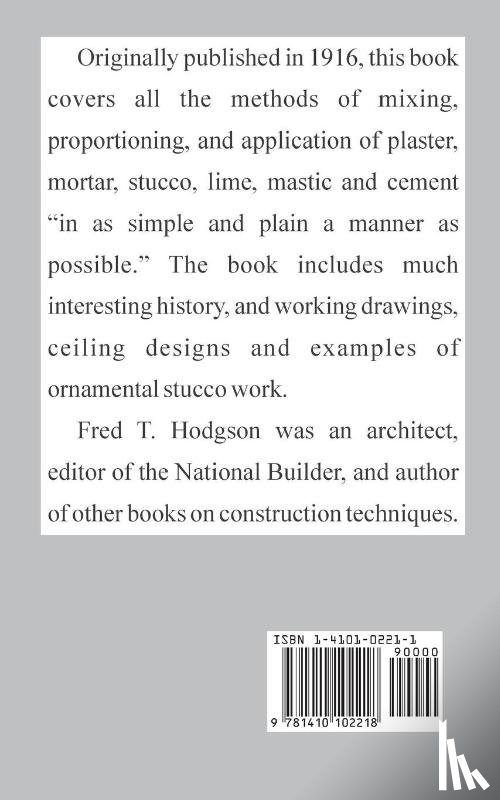  - Concrete, Cements, Mortars, Artificial Marbles, Plasters and Stucco