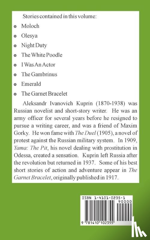 Kuprin, Alexander - The Garnet Bracelet and Other Stories