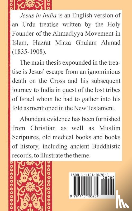 Ahmad, Hazrat Mirza Ghulam - Jesus in India