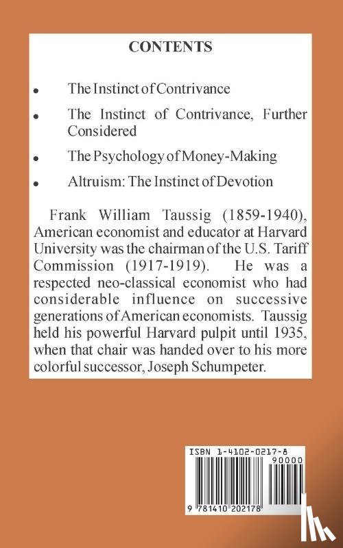 Taussig, Frank W - Inventors and Money-Makers
