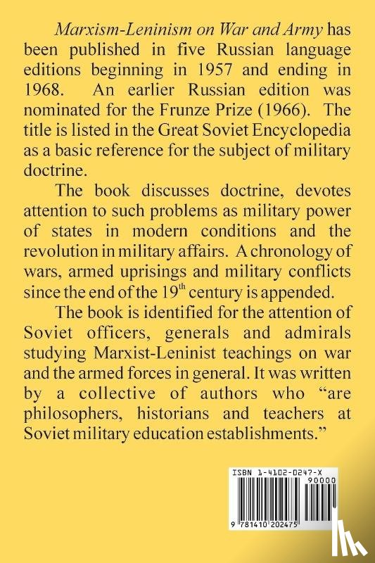 Byely, B, Dzyuba, Y - Marxism - Leninism On War and Army
