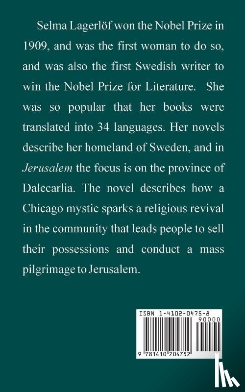 Lagerloef, Selma Ottilia - Jerusalem
