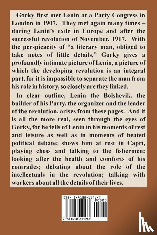 Gorky, Maxim - Days with Lenin