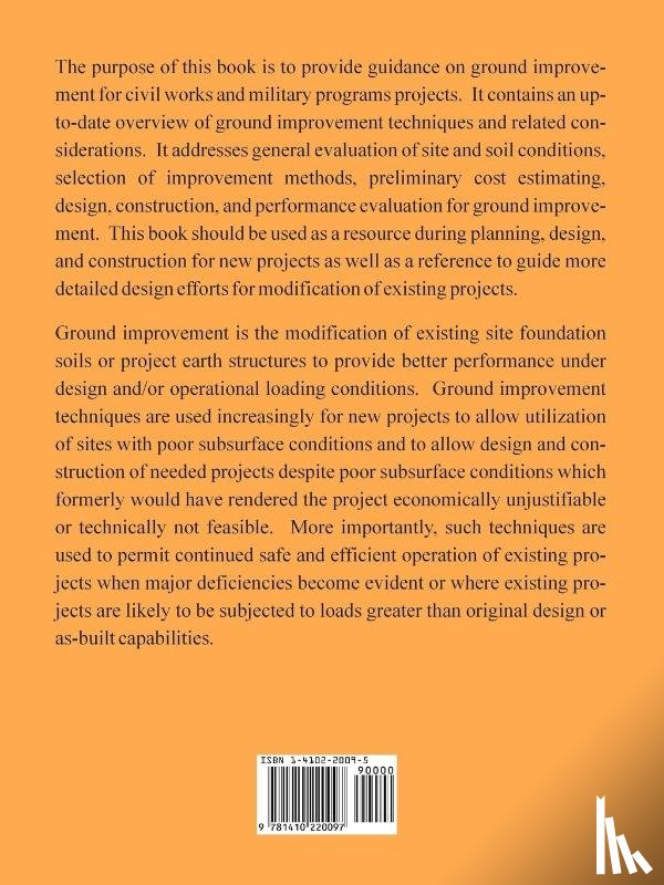 U S Army Corps of Engineers - Guidelines on Ground Improvement for Structures and Facilities
