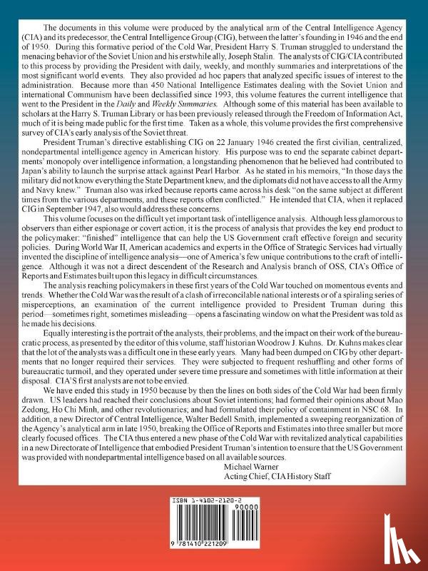 Center of the Study of Intelligence, Central Intelligence Agency - Assessing the Soviet Threat