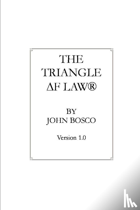 Bosco, John - The Triangle of Law