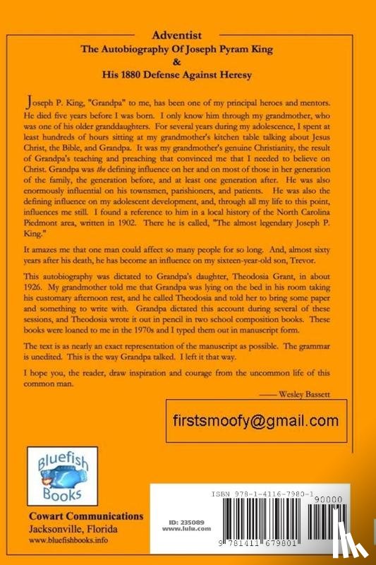 Bassett, Wesley E. - Adventist: The Autobiography Of Joseph Pyram King
