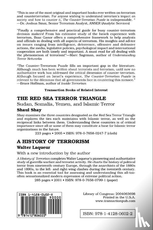 Ganor, Boaz - The Counter-terrorism Puzzle