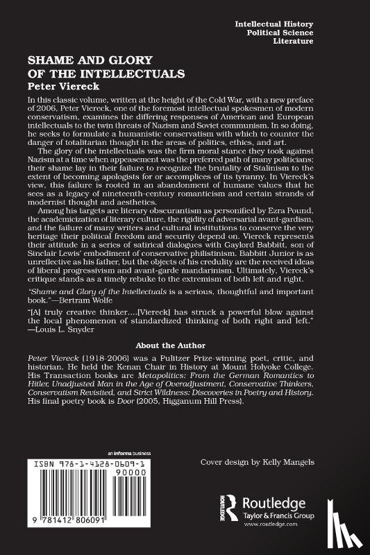 Viereck, Peter - Shame and Glory of the Intellectuals