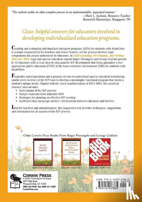 Pierangelo, Roger, Giuliani, George A. - Understanding, Developing, and Writing Effective IEPs
