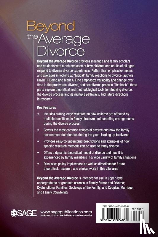 Demo, David, Fine, Mark - Beyond the Average Divorce