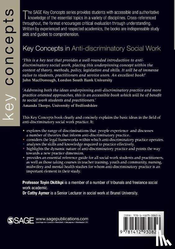 Okitikpi, Toyin, Aymer, Cathy - Key Concepts in Anti-Discriminatory Social Work
