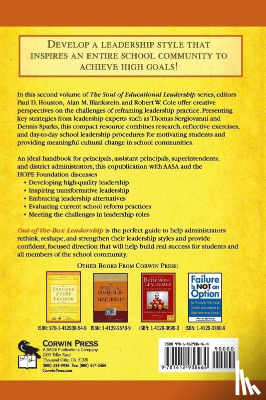 Houston, Paul D., Blankstein, Alan M., Cole, Robert W. - Out-of-the-Box Leadership