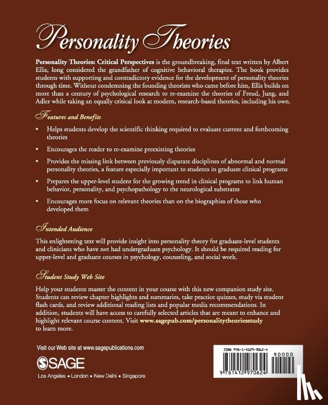 Ellis, Albert, Abrams, Mike, Dengelegi Abrams, Lidia - Personality Theories