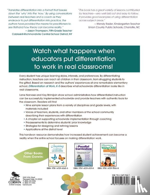 Narvaez, M. Lane, Brimijoin, Kay - Differentiation at Work, K-5