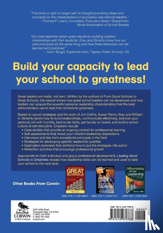 Gray, Susan P., Streshly, William A. - Leading Good Schools to Greatness