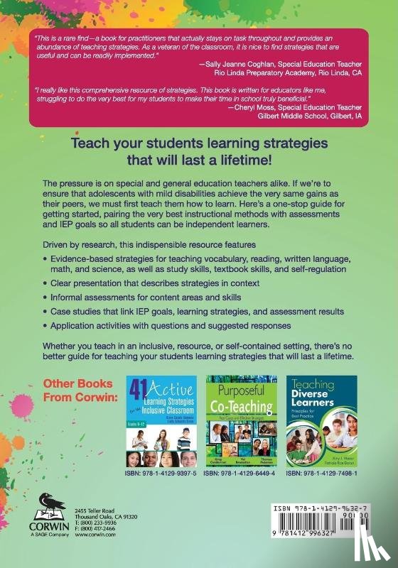 Conderman, Gregory J., Hedin, Laura R., Bresnahan, Mary V. - Strategy Instruction for Middle and Secondary Students with Mild Disabilities