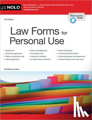 Nolo the Editors, The Editors of Nolo - Law Forms for Personal Use