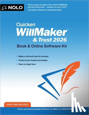 Nolo, Editors Of - Quicken Willmaker & Trust 2026: Book & Online Software Kit