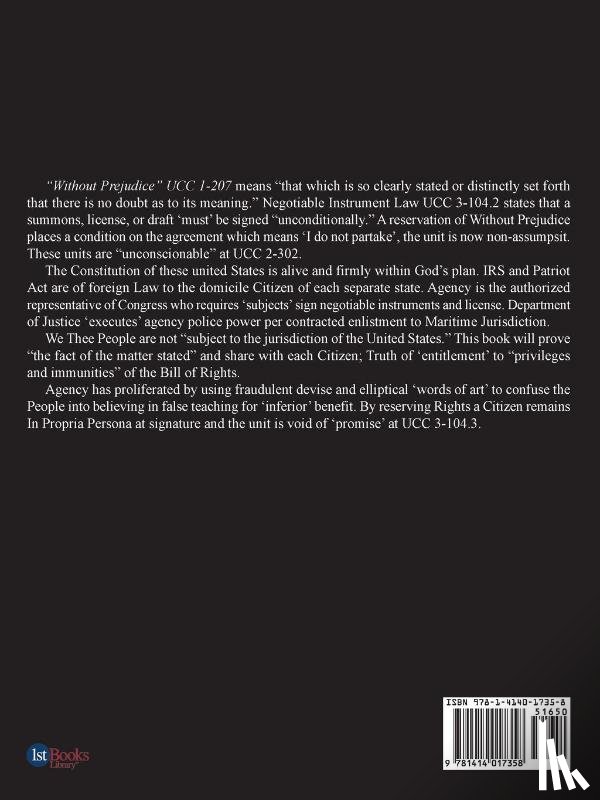 Dixon, William - "Without Prejudice" UCC 1-207