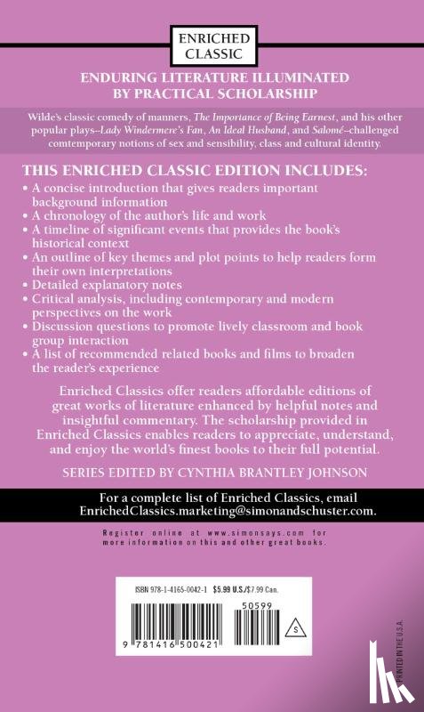 Wilde, Oscar - The Importance of Being Earnest and Other Plays