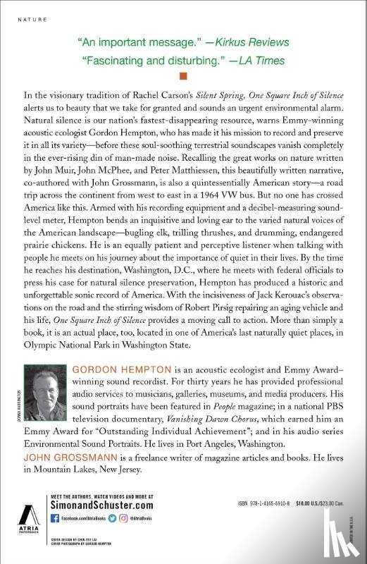 Hempton, Gordon - One Square Inch of Silence: One Man's Search for Natural Silence in a Noisy World