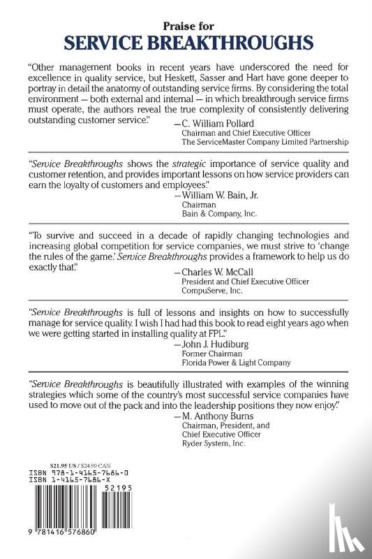 Heskett, James L. - Service Breakthroughs