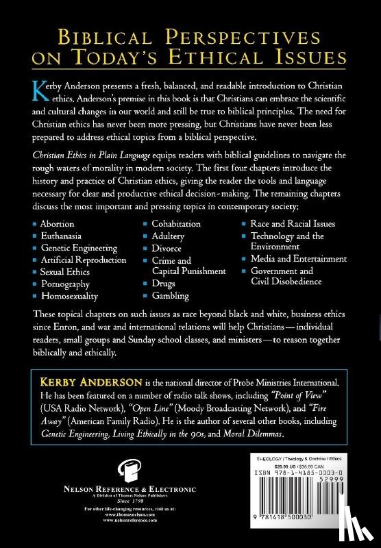 Anderson, Kerby - Christian Ethics in Plain Language