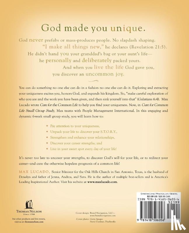 Lucado, Max - Cure for the Common Life Workbook