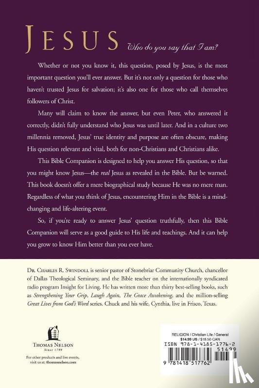 Swindoll, Charles R. - Great Lives: Jesus Bible Companion