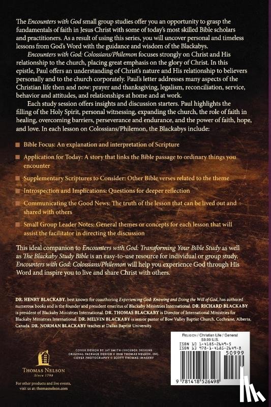 Blackaby, Henry, Blackaby, Richard, Blackaby, Tom, Blackaby, Melvin - Colossians/Philemon
