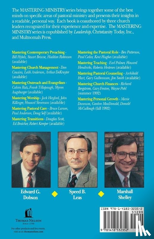Shelley, Marshall, Dobson, Edward G. - Mastering Ministry