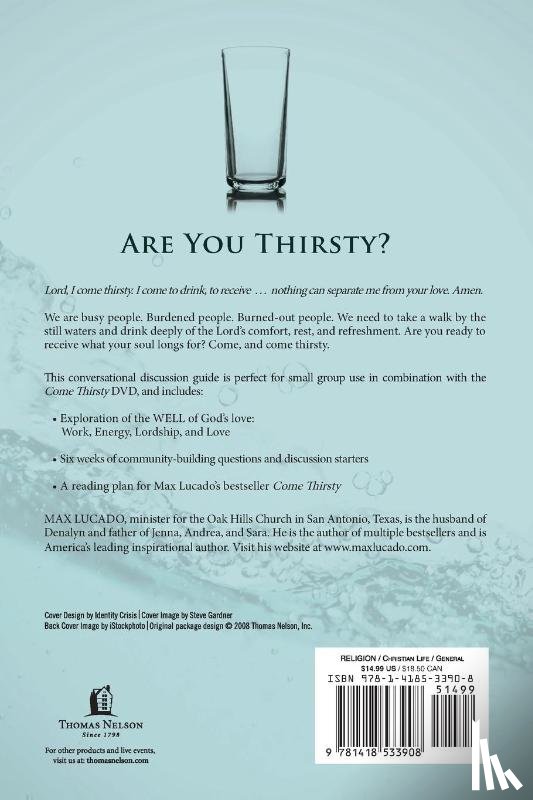 Lucado, Max - Come Thirsty Bible Study Participant's Guide
