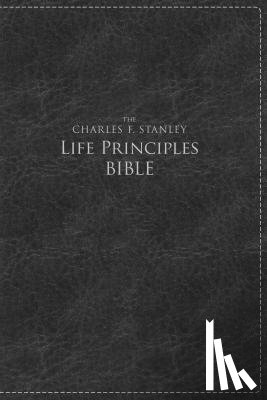 Stanley, Charles F. - NKJV, The Charles F. Stanley Life Principles Bible, Large Print, Leathersoft, Black, Thumb Indexed