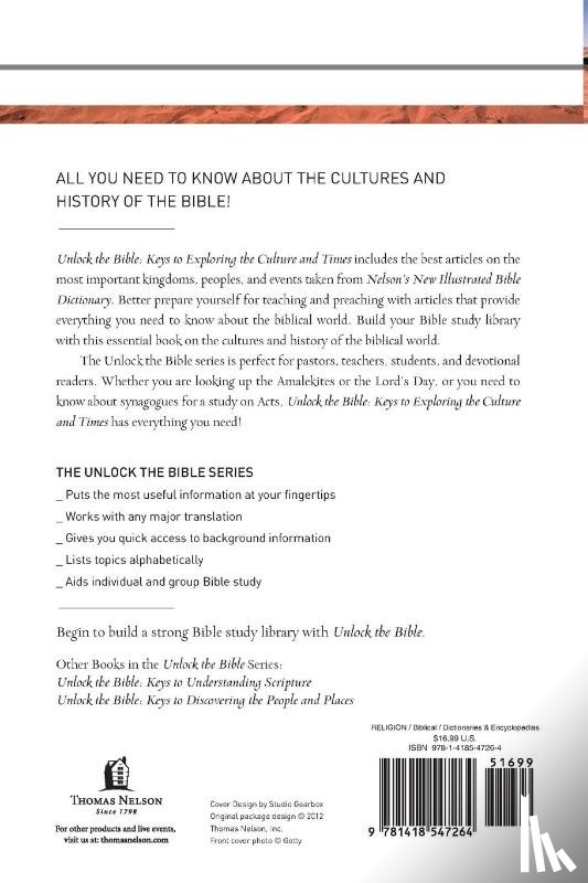 Youngblood, Ronald F. - Unlock the Bible: Keys to Exploring the Culture and Times